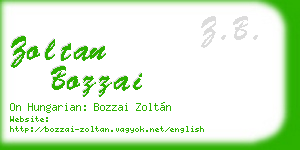 zoltan bozzai business card